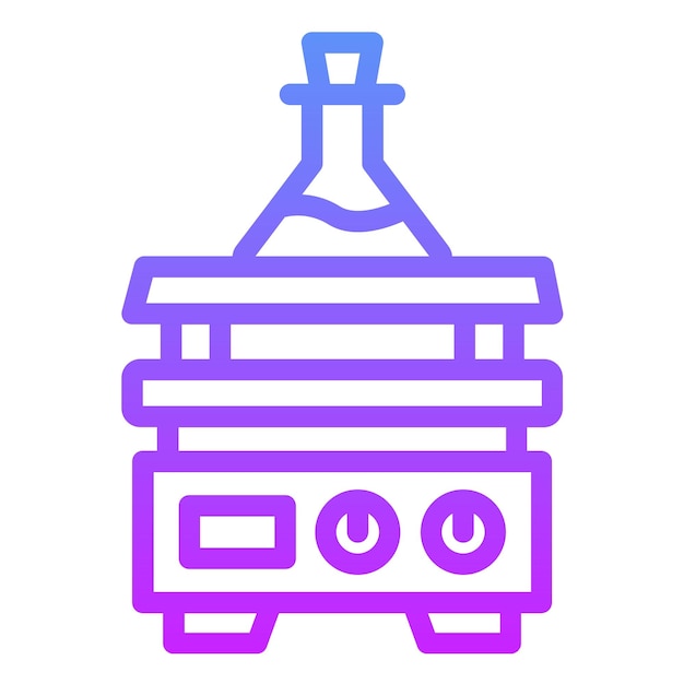 Ilustración del icono del vector de equilibrio analítico del conjunto de iconos del laboratorio