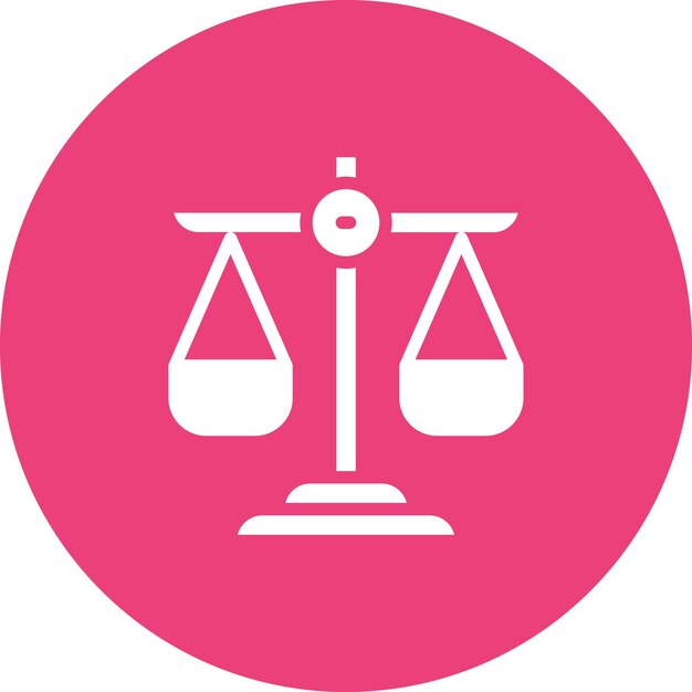 Ilustración del ícono del vector de equilibrio del conjunto de íconos de Diplomacia