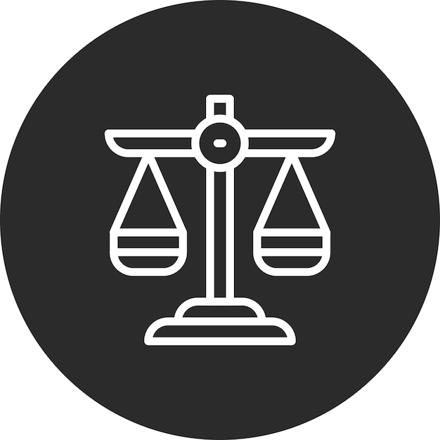 Ilustración del ícono del vector de equilibrio del conjunto de íconos de Diplomacia