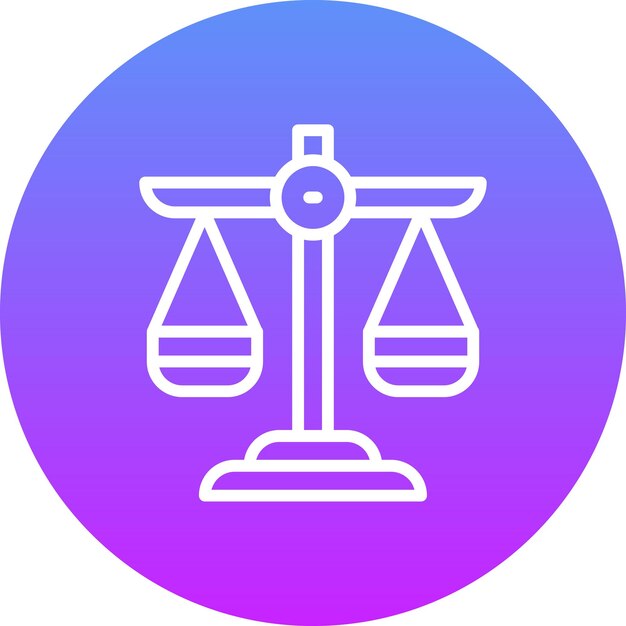 Ilustración del ícono del vector de equilibrio del conjunto de íconos de Diplomacia