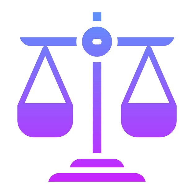 Ilustración del ícono del vector de equilibrio del conjunto de íconos de Diplomacia