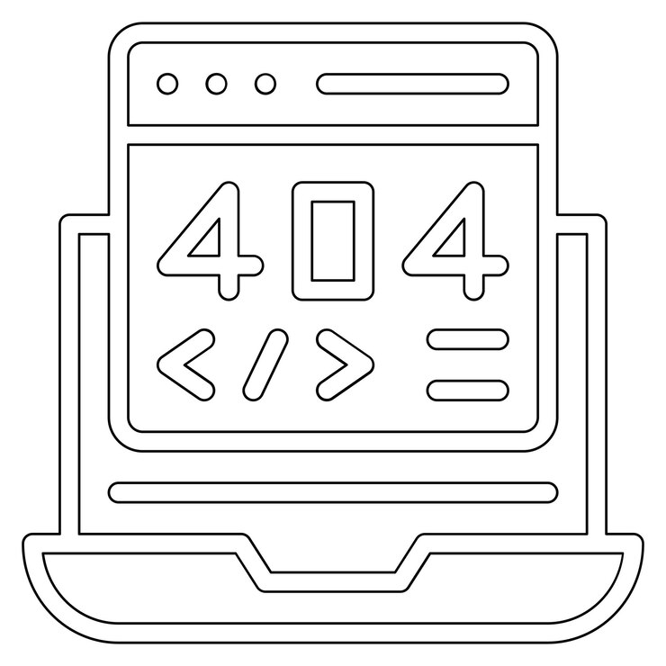 Vector ilustración del icono del vector de error 404 del conjunto de iconos de alojamiento web