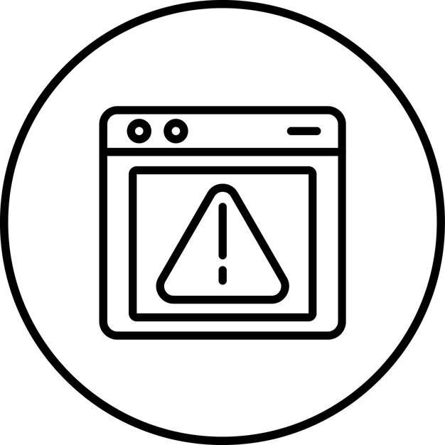 Ilustración del icono del vector de errores del conjunto de iconos de comunicaciones