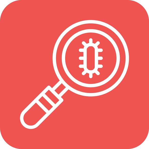 Ilustración del icono del vector de escaneo de virus del conjunto de iconos de alojamiento web