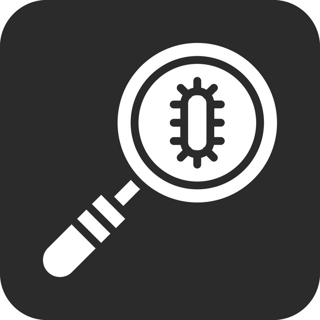 Ilustración del icono del vector de escaneo de virus del conjunto de iconos de alojamiento web