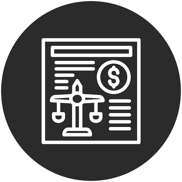Ilustración del icono del vector de estimación del presupuesto del conjunto de iconos de negocios y oficinas