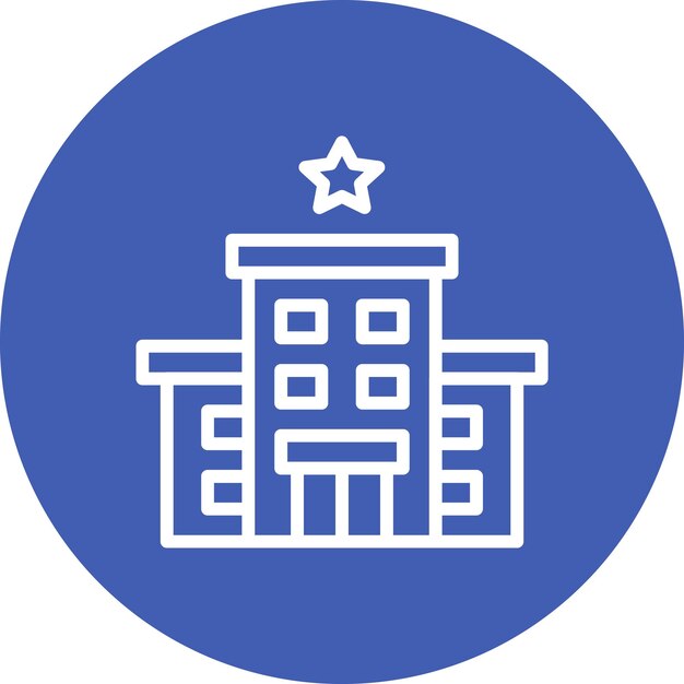 Ilustración del icono del vector de estrellas del hotel del conjunto de iconos de gestión del hotel