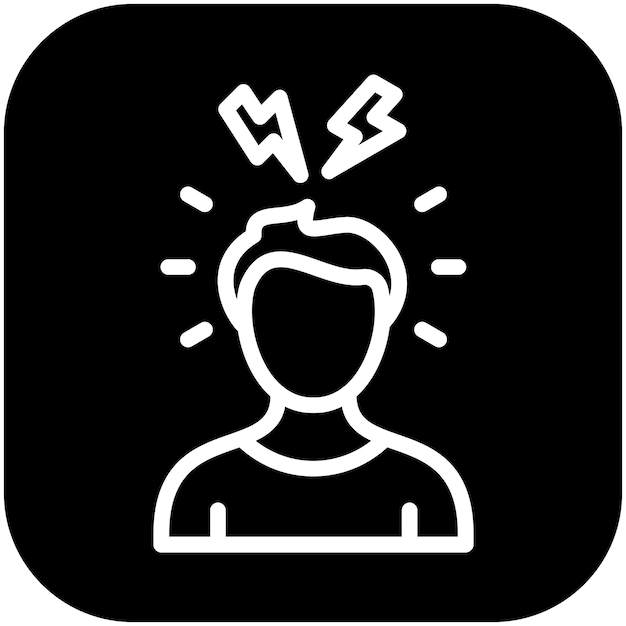 Ilustración del icono del vector de estrés del conjunto de iconos de estilos de vida