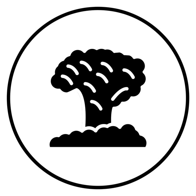 Ilustración del icono del vector de explosión del conjunto de iconos de desastres naturales