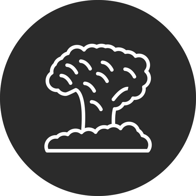 Ilustración del icono del vector de explosión del conjunto de iconos de desastres naturales