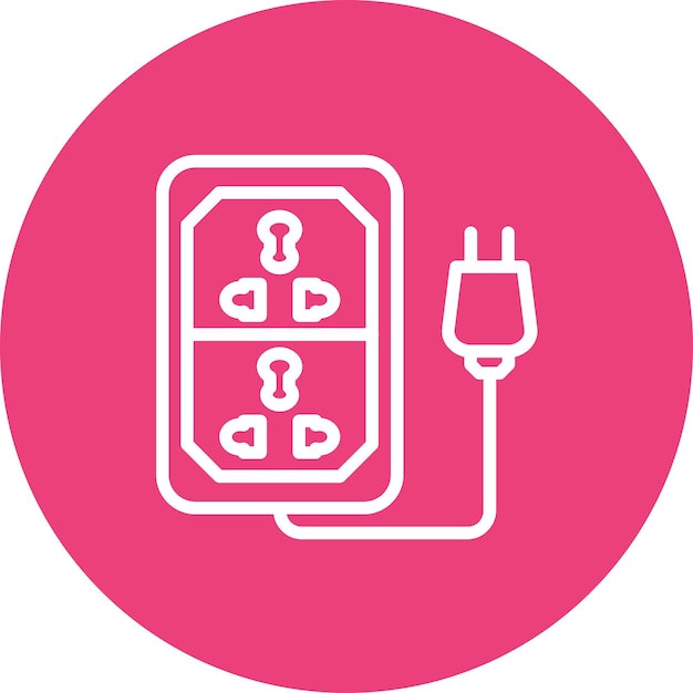 Ilustración del icono del vector de extensión del cordón del conjunto de iconos de dispositivos electrónicos