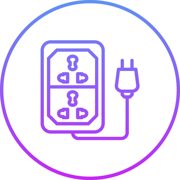 Ilustración del icono del vector de extensión del cordón del conjunto de iconos de dispositivos electrónicos