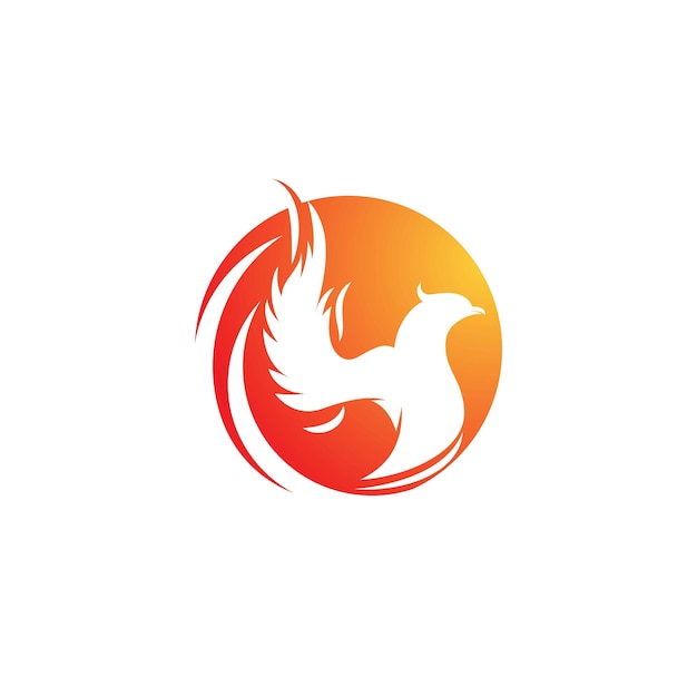 Ilustración de icono de vector de fénix