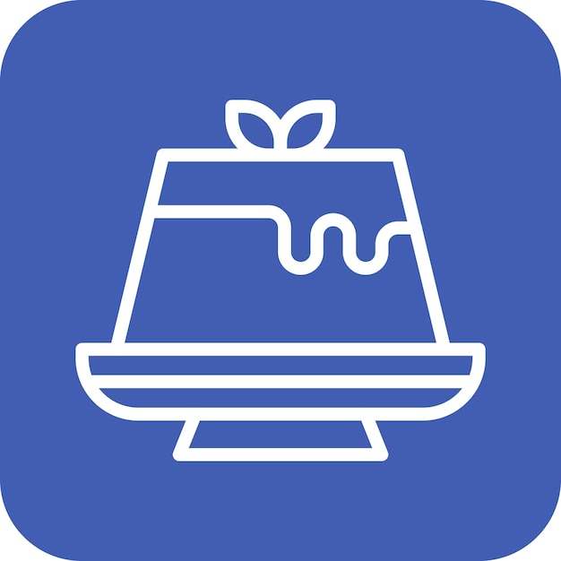 Ilustración del icono del vector de flanco del conjunto de iconos de cumpleaños