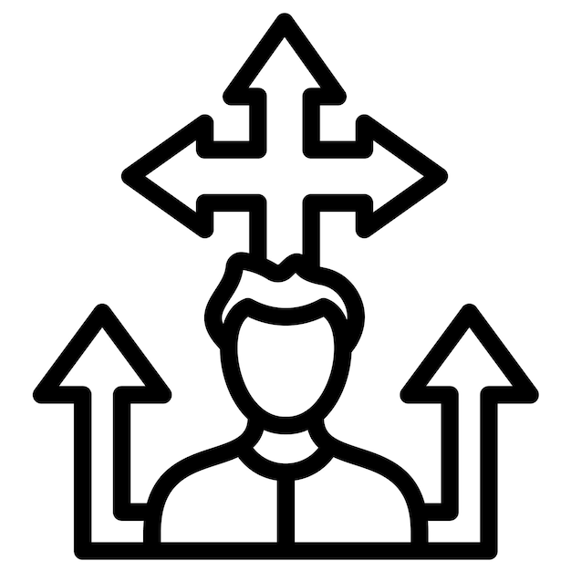 Ilustración del icono del vector de flexibilidad del conjunto de iconos de habilidades para la vida