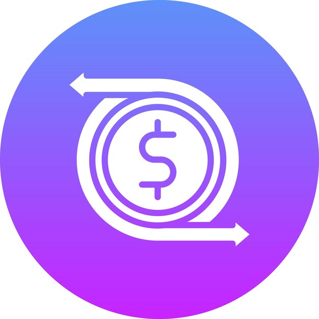 Ilustración del icono del vector de flujo de efectivo del conjunto de iconos de contabilidad