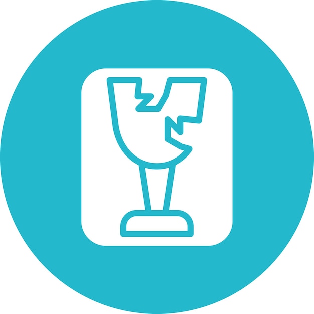 Ilustración del icono de vector frágil del conjunto de iconos de entrega y logística