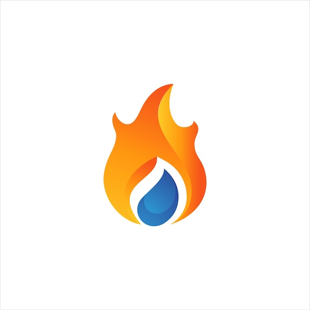 Ilustración de icono de vector de fuego de llama caliente