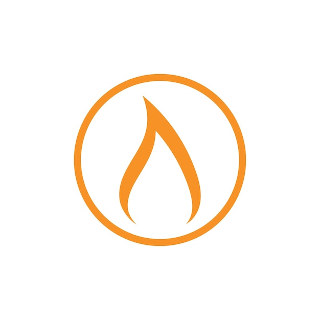 Ilustración del icono del vector de fuego del logotipo