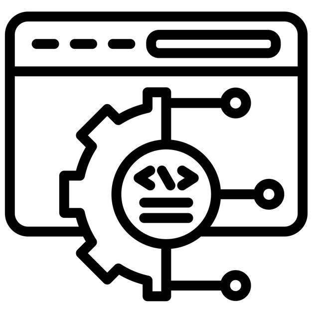 Ilustración del icono del vector de funcionalidad del conjunto de iconos No Code