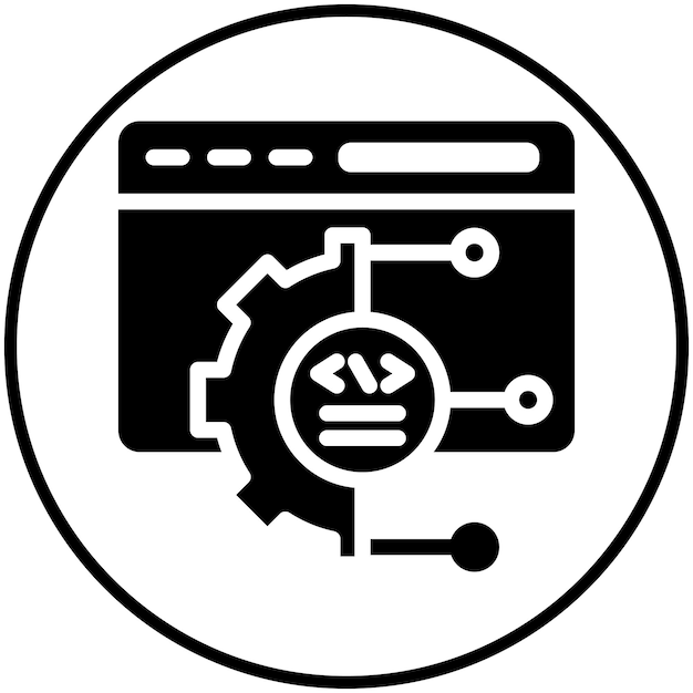 Ilustración del icono del vector de funcionalidad del conjunto de iconos No Code