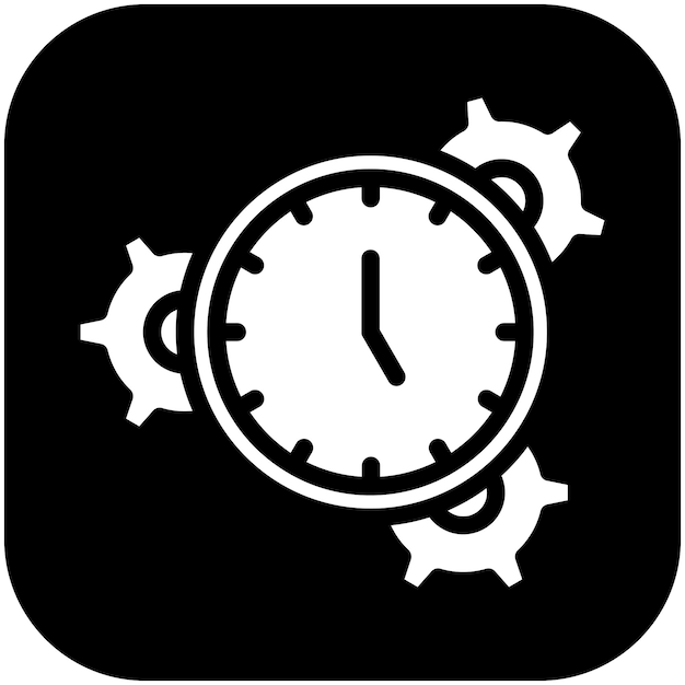 Ilustración del icono del vector de gestión del tiempo del conjunto de iconos de Gig Economy