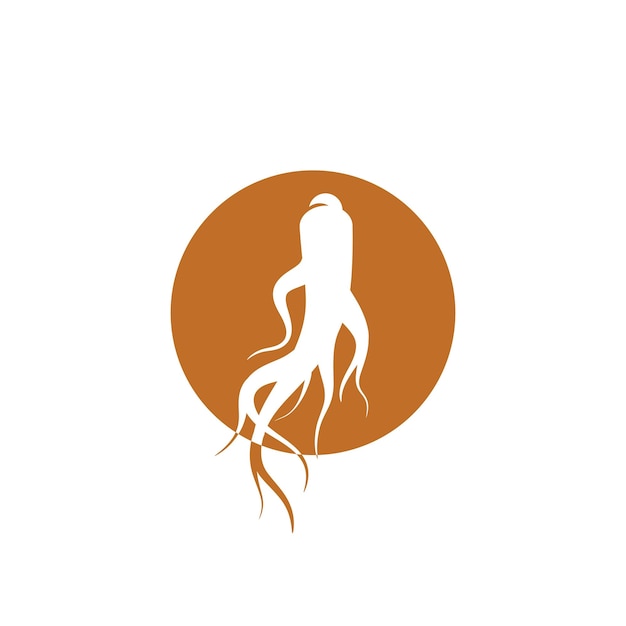 Ilustración de icono de vector de ginseng