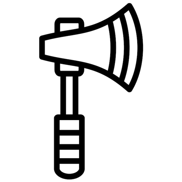 Ilustración del icono del vector de hacha del conjunto de iconos de mejoras para el hogar