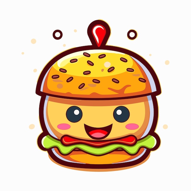 Ilustración del icono de vector de hamburguesa