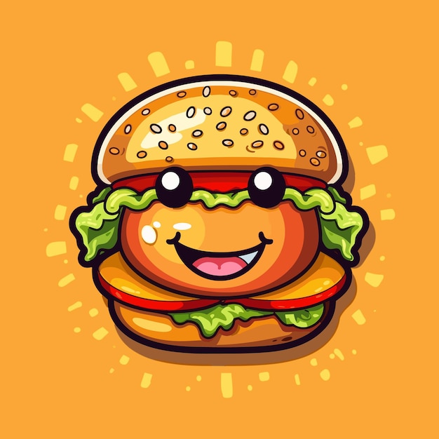 Ilustración del icono de vector de hamburguesa