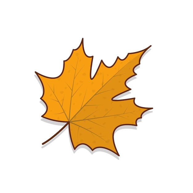 Ilustración de icono de Vector de hojas de otoño. Hojas de otoño o icono plano de follaje de otoño