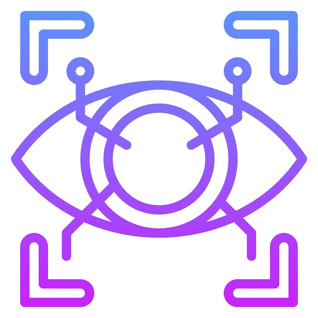 Ilustración del icono del vector de identificación inteligente del conjunto de iconos del hogar inteligente