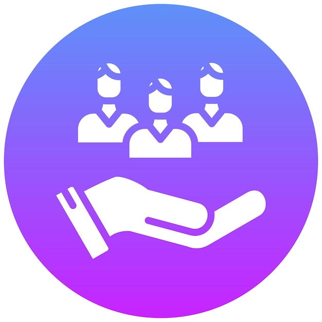 Ilustración del icono del vector de inclusión del conjunto de iconos de liderazgo