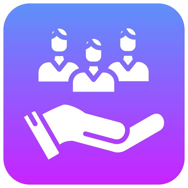 Ilustración del icono del vector de inclusión del conjunto de iconos de liderazgo