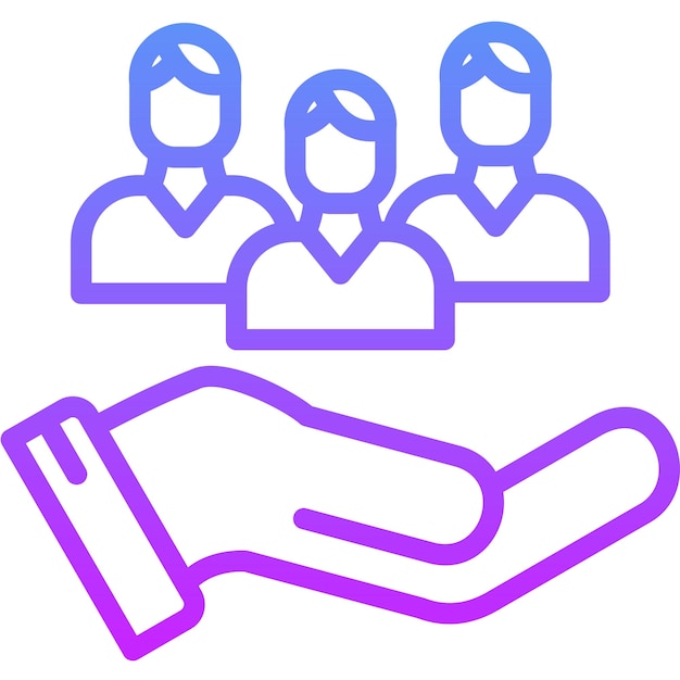 Ilustración del icono del vector de inclusión del conjunto de iconos de liderazgo