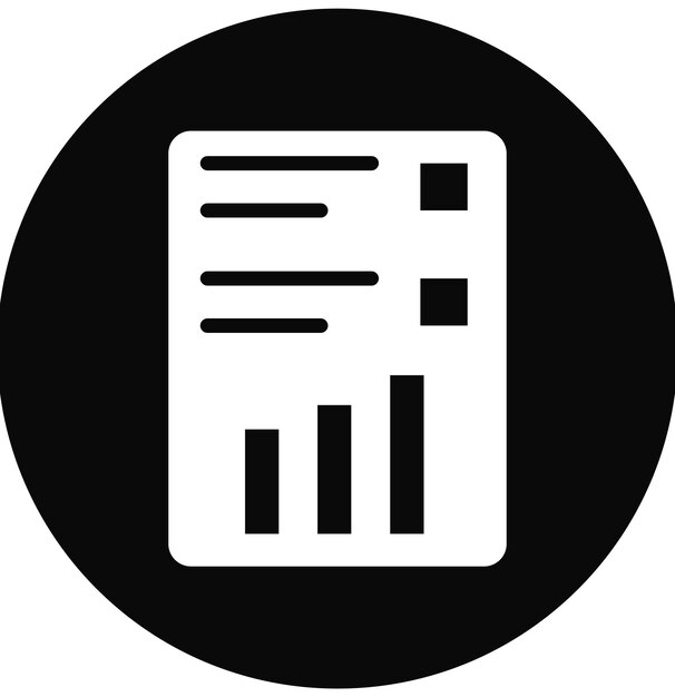 Ilustración del icono del vector de informes del conjunto de iconos de Business Analytics