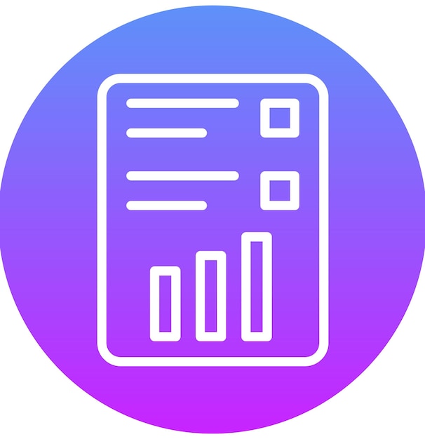 Ilustración del icono del vector de informes del conjunto de iconos de Business Analytics