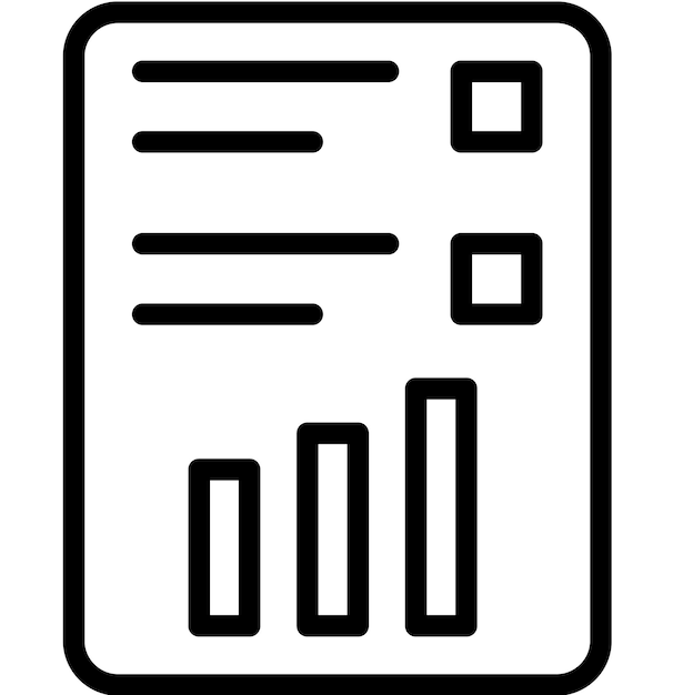 Ilustración del icono del vector de informes del conjunto de iconos de Business Analytics