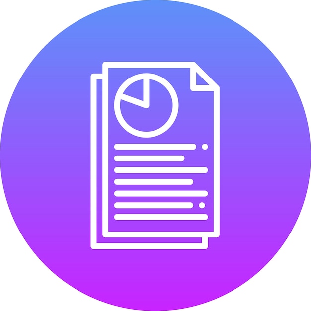Ilustración del icono del vector de informes del conjunto de iconos de contabilidad