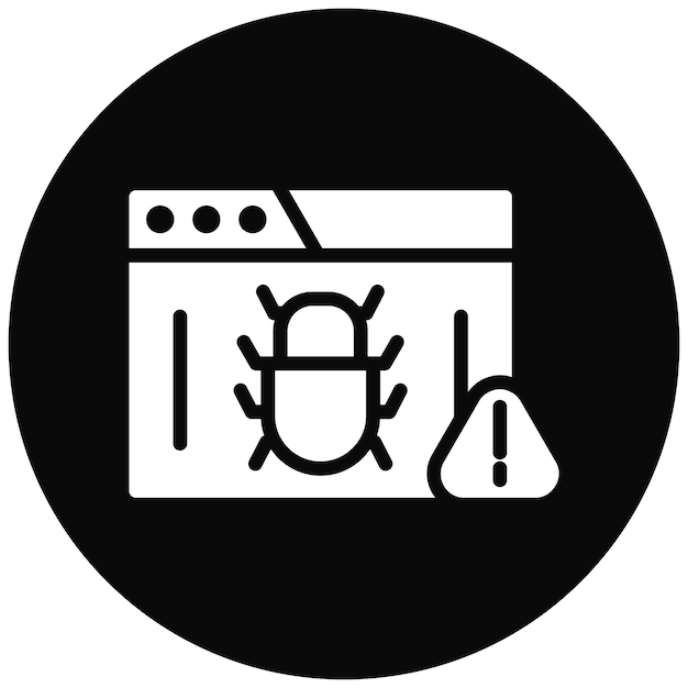 Ilustración del icono del vector de informes de errores del conjunto de iconos de garantía de calidad