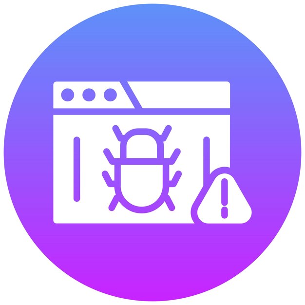 Ilustración del icono del vector de informes de errores del conjunto de iconos de garantía de calidad