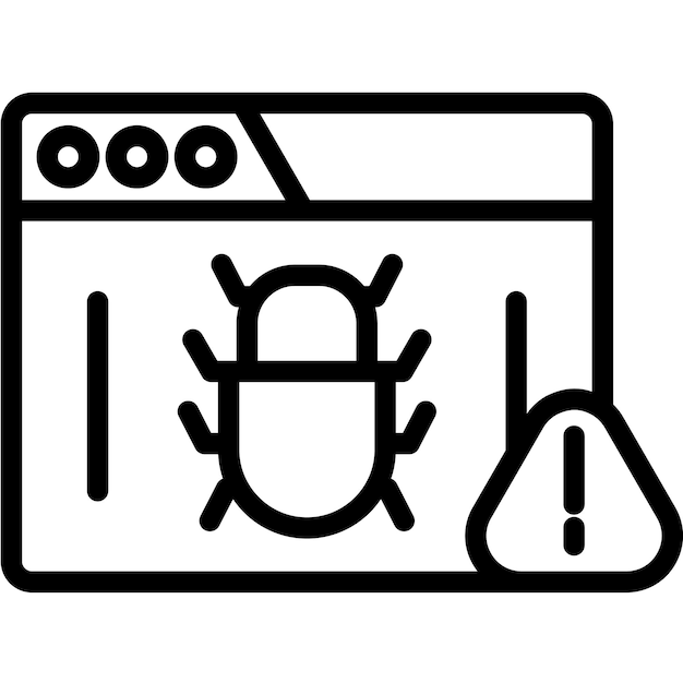 Ilustración del icono del vector de informes de errores del conjunto de iconos de garantía de calidad