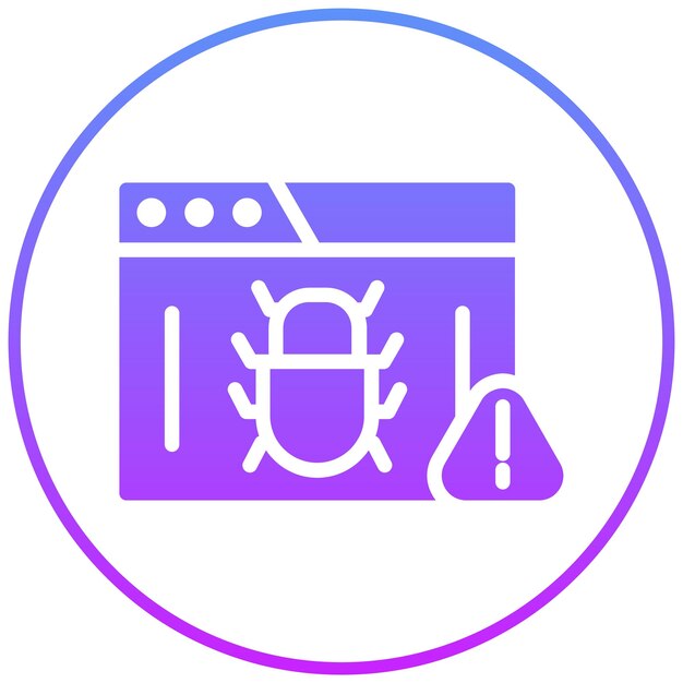 Ilustración del icono del vector de informes de errores del conjunto de iconos de garantía de calidad