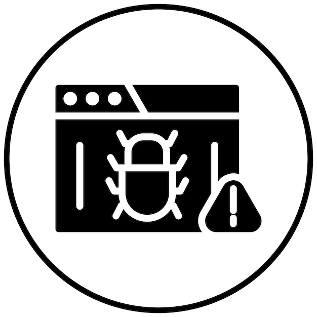 Ilustración del icono del vector de informes de errores del conjunto de iconos de garantía de calidad
