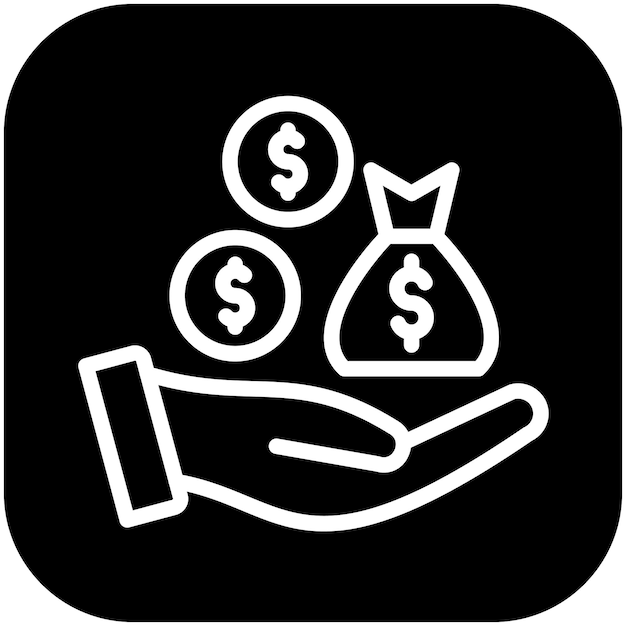 Ilustración del icono del vector de ingresos del conjunto de iconos de Gig Economy