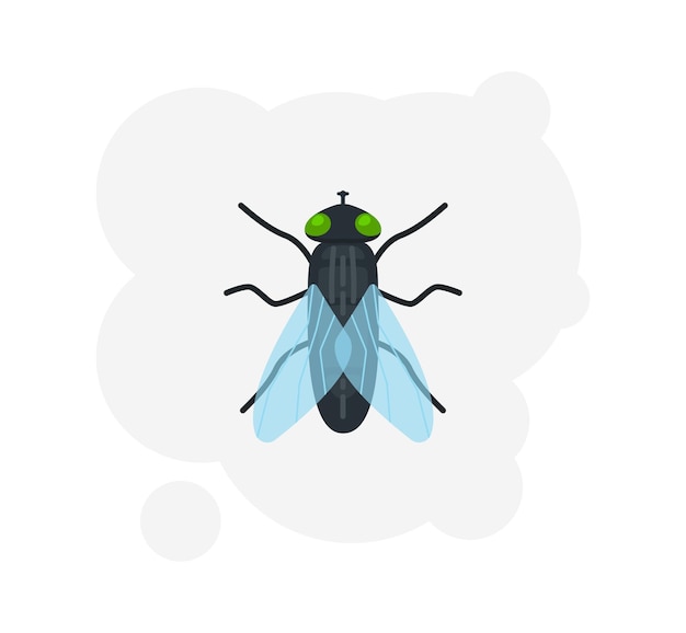 Ilustración de icono de vector de insecto volador