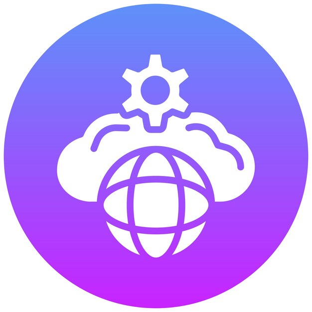 Ilustración del icono del vector de integración de red del conjunto de iconos de red
