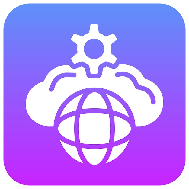 Ilustración del icono del vector de integración de red del conjunto de iconos de red