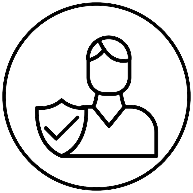 Ilustración del icono del vector de integridad del conjunto de iconos de liderazgo