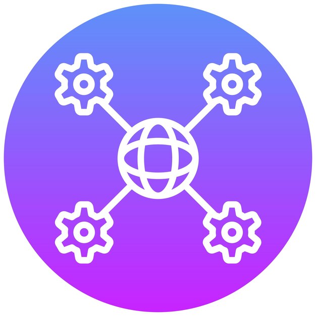 Ilustración del icono del vector de interoperabilidad de la red del conjunto de iconos de red